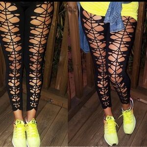 Braided Leggings, Woven Leggings